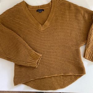 American Eagle Outfitters Mustard V-Neck Sweater